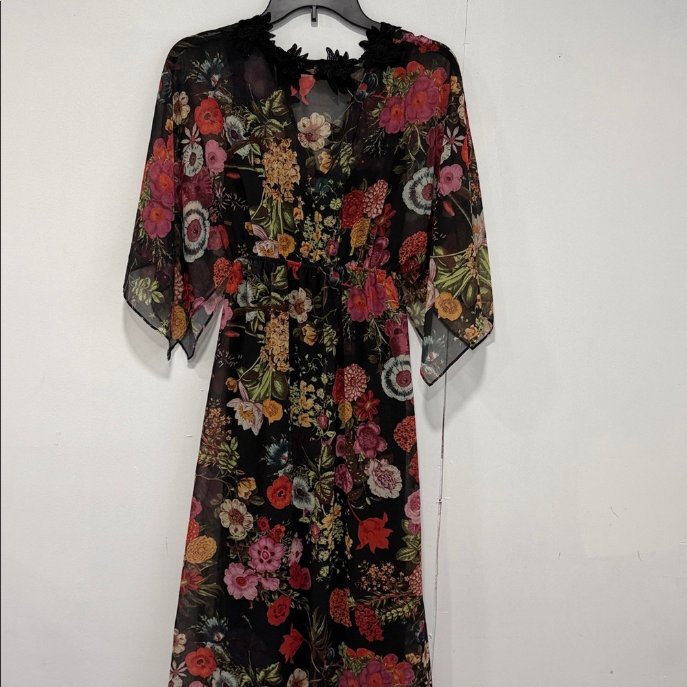 Farm Rio Laina Floral Boho Maxi Dress Size XS - Picture 5 of 8